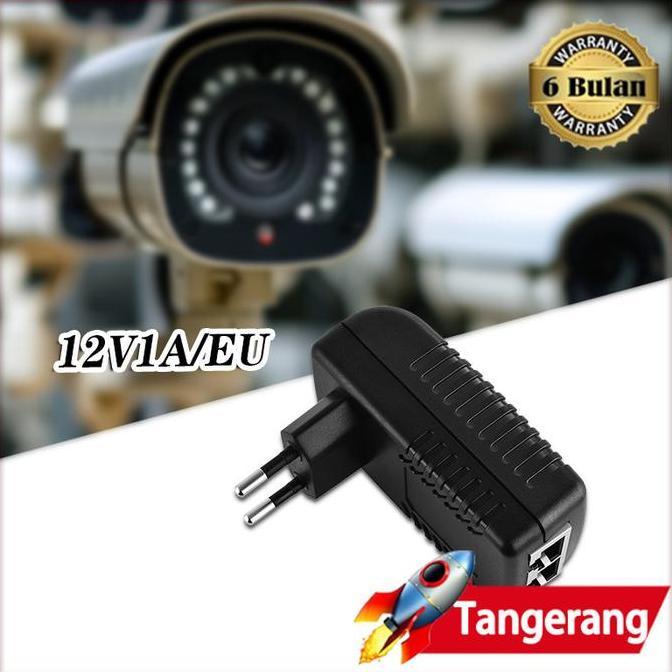 SMO Adaptor POE LAN Injector DC 12V 1A 2A EU Plug Untuk Htb Netlink Totolink Tplink Media Converter 
