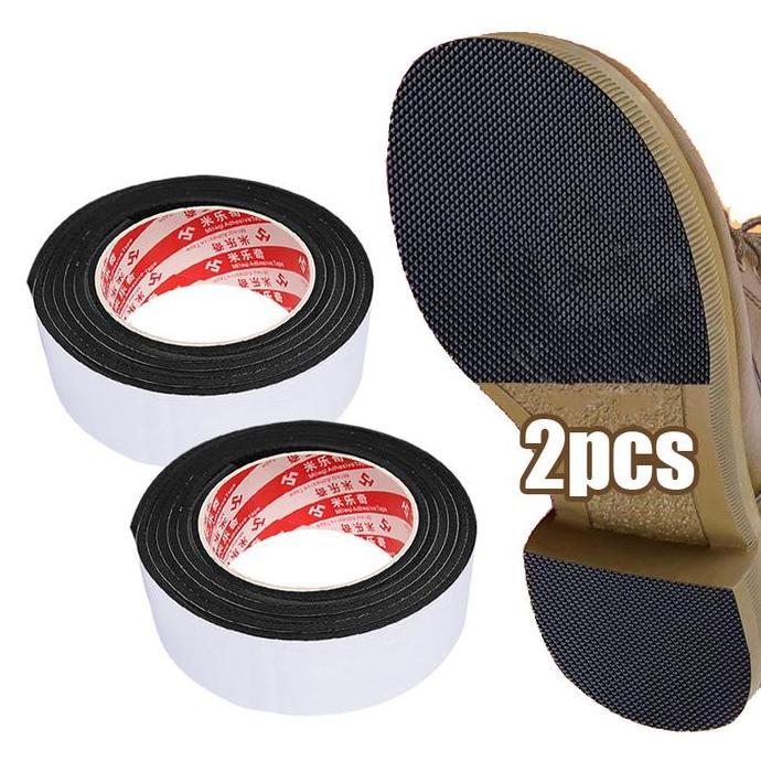 MARKVUN 2M*10CM Stiker Sol Sepatu Anti Selip Sol Tendon Tahan Aus Sepatu Kulit Hak Tinggi Perekat Di