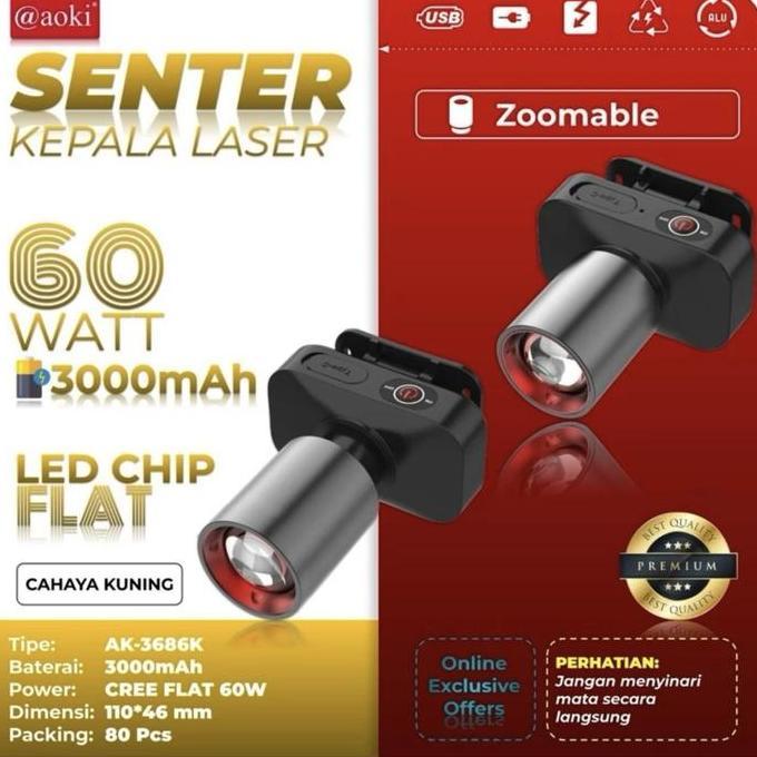 Lightflas- Senter Kepala Ak-3685Q / Ak-3686K Aoki