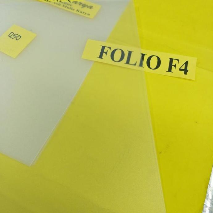 Yoiyouu- Plastik F4 Jilid Mika Kaku Bening Doff Dove 0.50