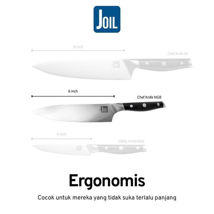 Wilwod- Joil Pisau Dapur Medium Chef Knife 15 Cm Stainless Steel - Ng8