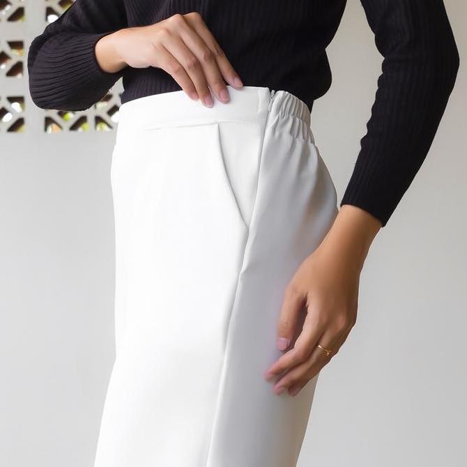 Kirimlangsung- Haymeeidn Celana Kulot Jumbo Bawahan Highwaist Wanita Bawahan Kulot Premium Aplikasi 