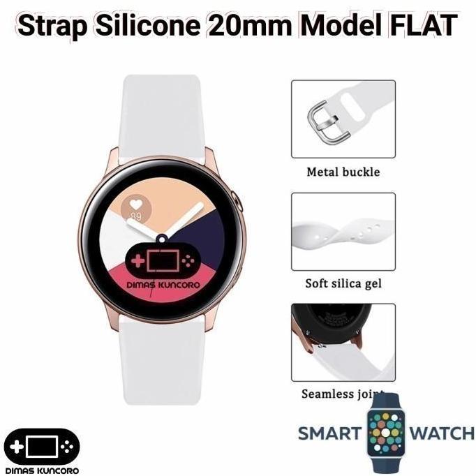 Strap Silicone 20mm FLAT Suunto 3 Fitness Silikon Tali Jam Smartwatch