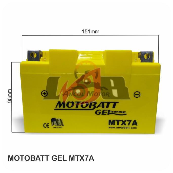 Accu Motobatt Gel MTX7A YTX7 YTX9-BS Ninja 250 Minerva Kymco Benelli Motorcycle
