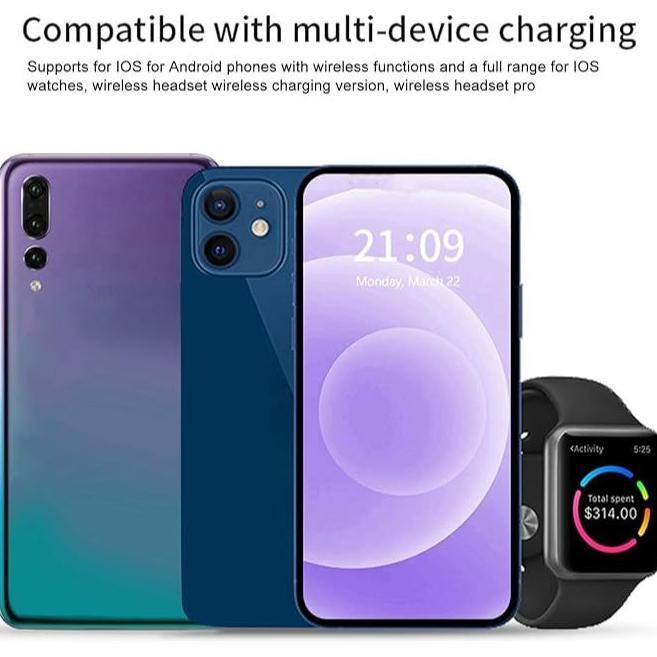 Discount 3 In 1 Wireless Charger Foldable Charging Station LED For Mobile Phone iPhone 15 14 13 12 1