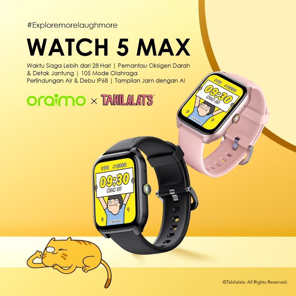 Discount oraimo Watch 5 Max Smartwatch OSW-804 Jam Tangan Pintar 2.01'' Layar Besar Nirkabel Bluetoo