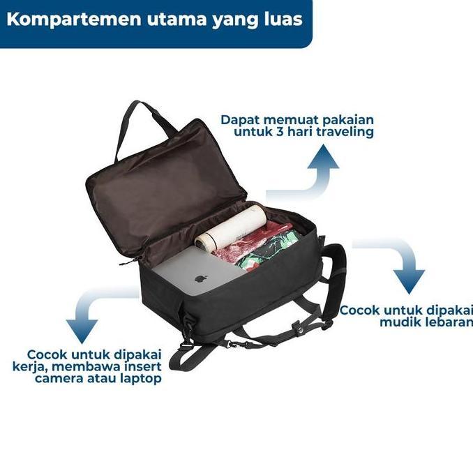 Tas Travel Ransel Koper Pakaian Baju Besar Jinjing 30 Liter Coklat