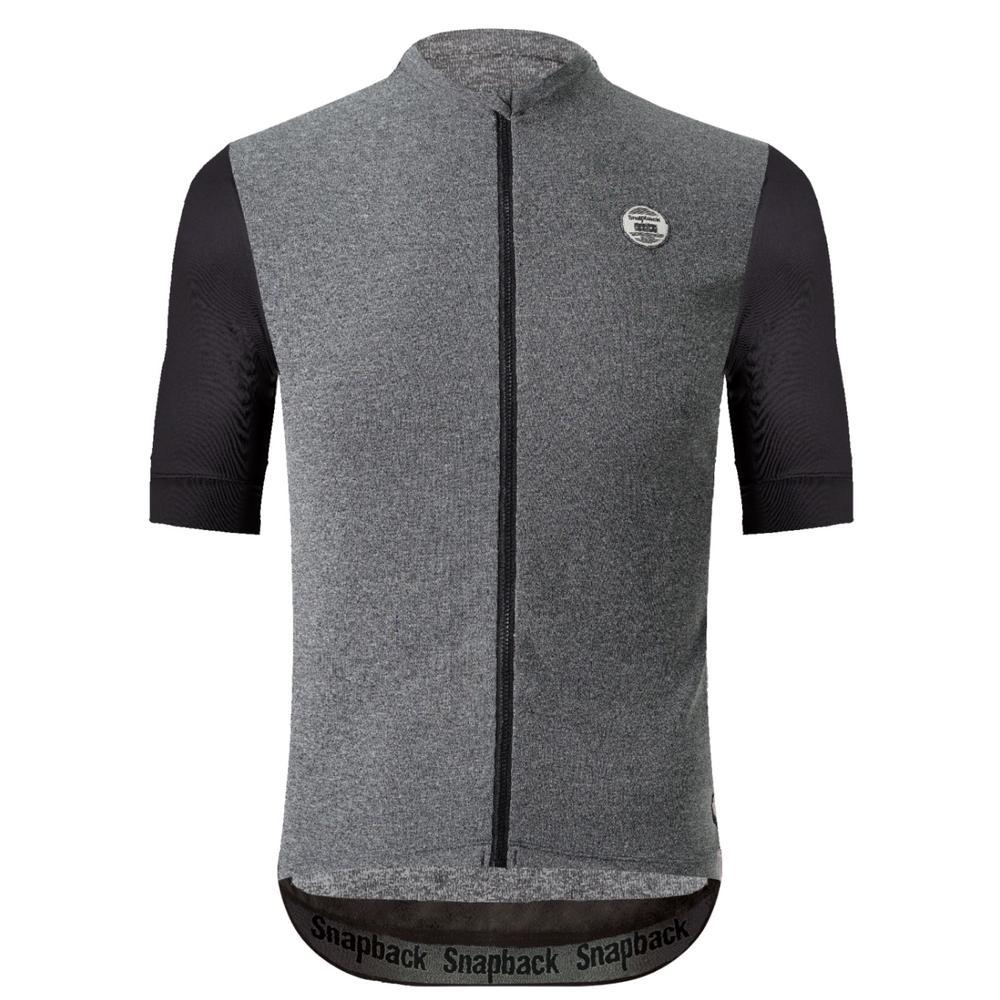 HOT PRODUCT Snapback Jersey Sepeda Misty Lengan Pendek Full Zipper Grey White