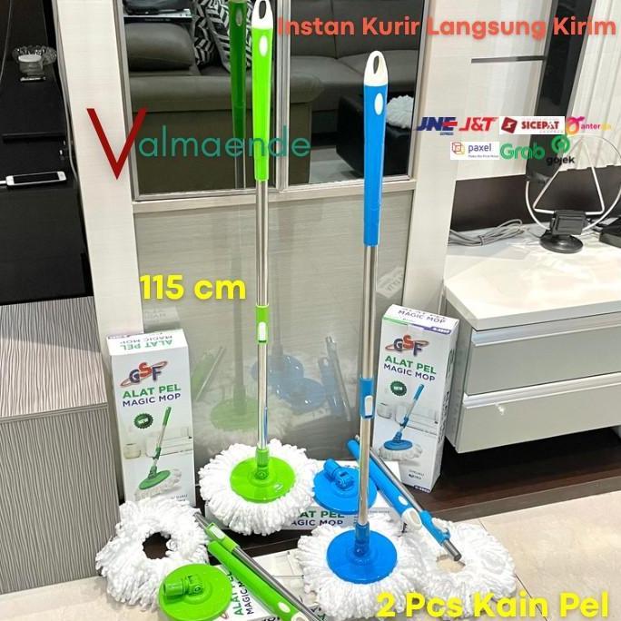 Pel Lantai Alat Pel Lantai Putar Otomatis Mop Pembersih Tongkat Pel