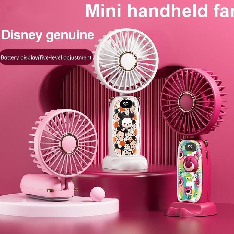 TERBARU Disney Kipas Angin Mini Portable+Dudukan Ponsel Model Animal Karakter | Usb 20000 mAh Handy 