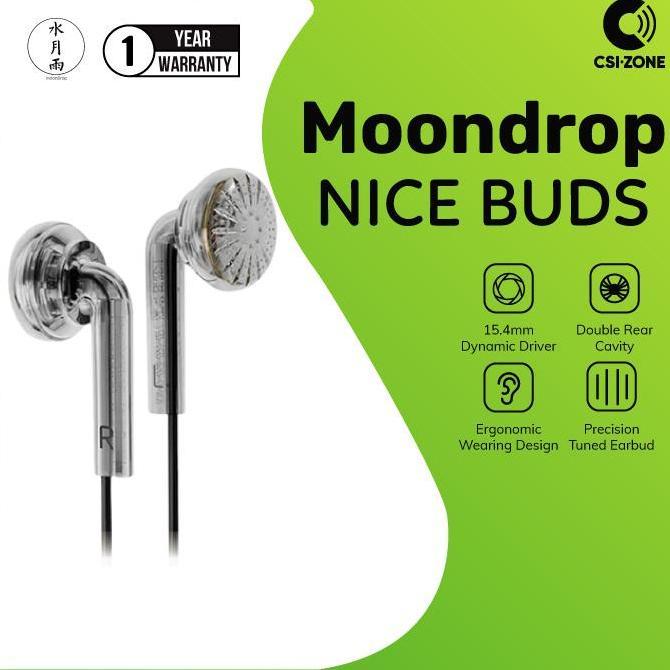 Moondrop NICEBUDS / NICE BUDS 15.4mm Dynamic Driver Flathead Earphone Earbud
