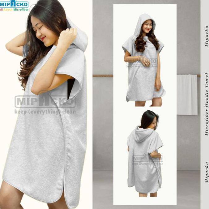 Mipacko Handuk Ponco Polos Microfiber Dewasa
