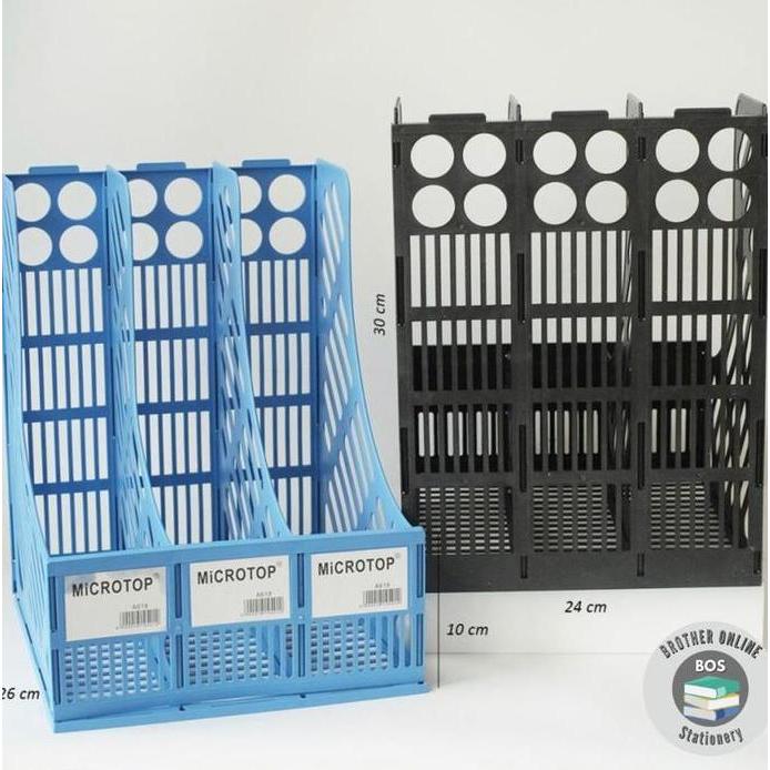 Dicdoc- Bos Box File Plastik 3Susun/Box Keranjang/Dokumen/Book Organizer/Rak