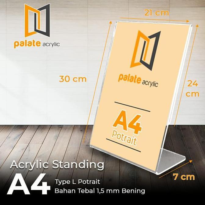 Dicdoc- Akrilik A4 Acrylic / Menu / Brosur / Akrilik A4 L Portrait 1,5Mm