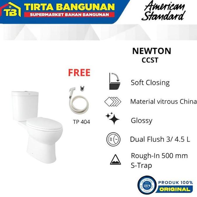 Spesial American Standard Newton Ccst Dual Flush Kloset Closet Toilet Wc Kloset Duduk As 50 Cm