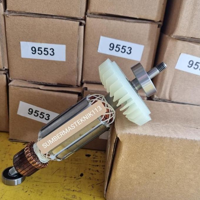 Superxx- Angker Makita 9553 Armature Rotor Mesin Gerinda Tangan Makita 9553 B 9553Nb 9553B Polos