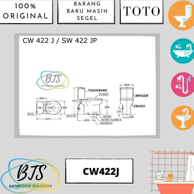 Spesial Promo Closet Duduk Toto Cw422 / Cw422J / Sw422Jp / Sw422
