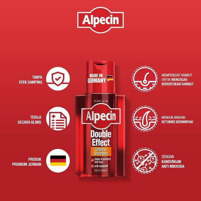 Indoc- Alpecin Kafein Shampo / Tonik - Rambut Rontok Pada Pria