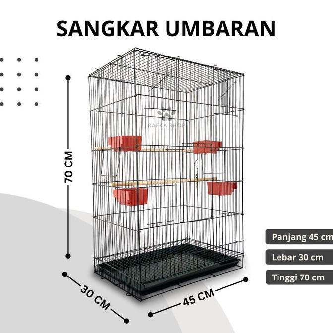 zakisellerdups - sangkar umbaran burung size m jumbo besi lipat tebal sangkar burung love bird