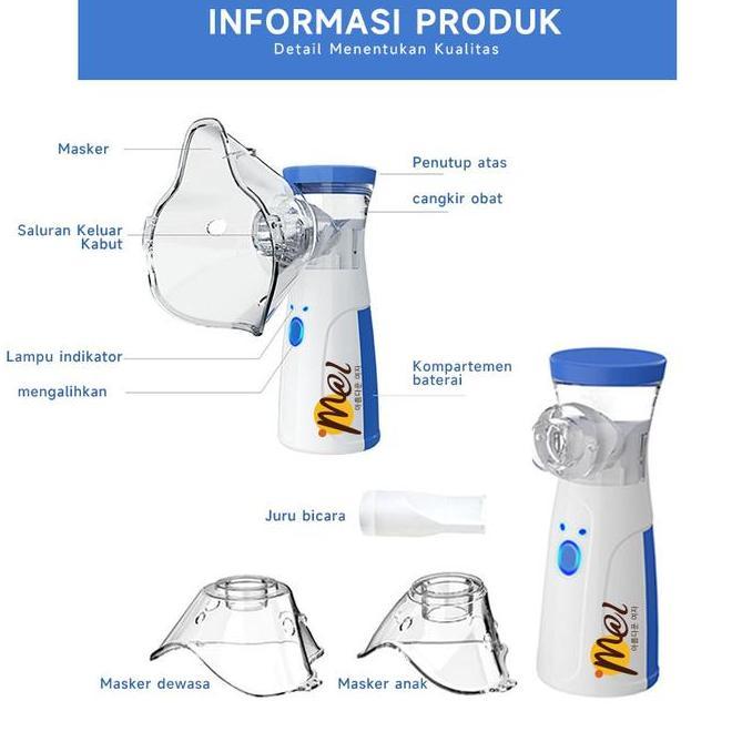 Capslock- Mci Nebulizer Portabel Mesh Alat Uap Bantu Pernafasan Asma Inhalasi/ Alat Nebulizer Anak /