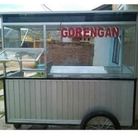 Terlaris Gerobak Gorengan Aluminium 1.5 Meter