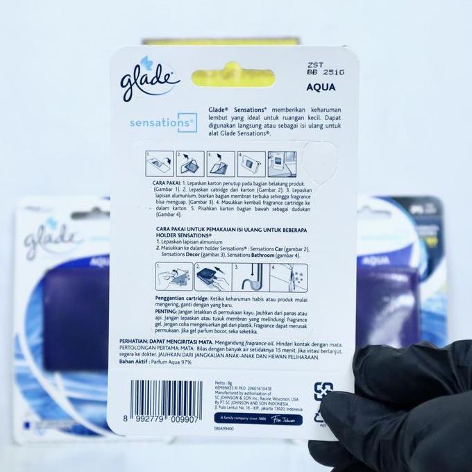 Weare- Parfum Mobil Glade Sensations Aqua Refill - Pewangi Mobil Glade