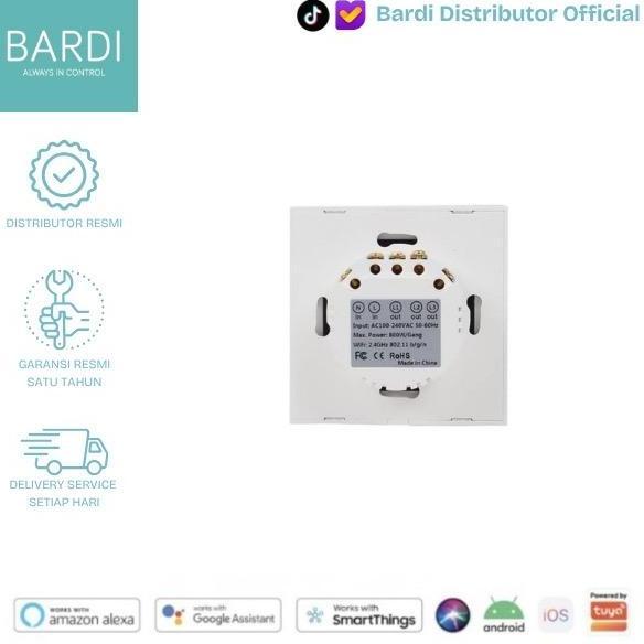 Nontizem- Bardi Wall Switch 2 Gang Wifi - Saklar Lampu