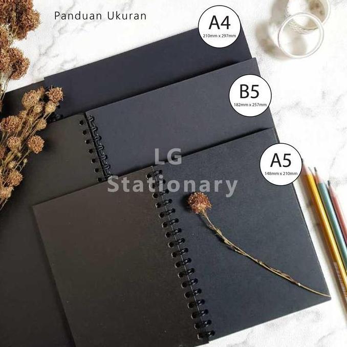 SKETCH BOOK HITAM TEBAL / KERTAS HITAM / BUKU HITAM KODE 723