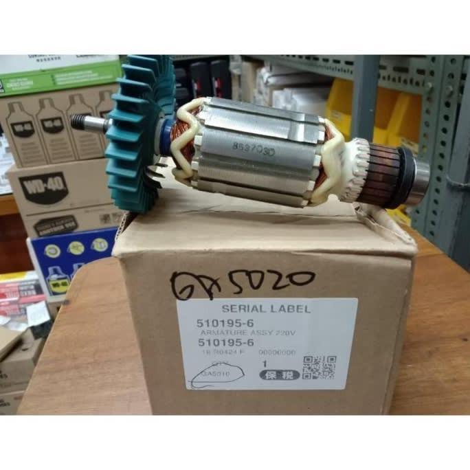 Armature Angker Mesin Gerinda Makita GA 5010 GA 5020 GA 6020 Asli Ori