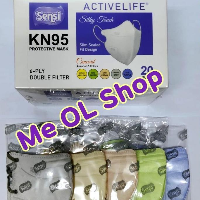 Capslock- Masker Sensi Kn95 Active Life 6Ply Mixed Warna Sensi Kn95 Mixed Color