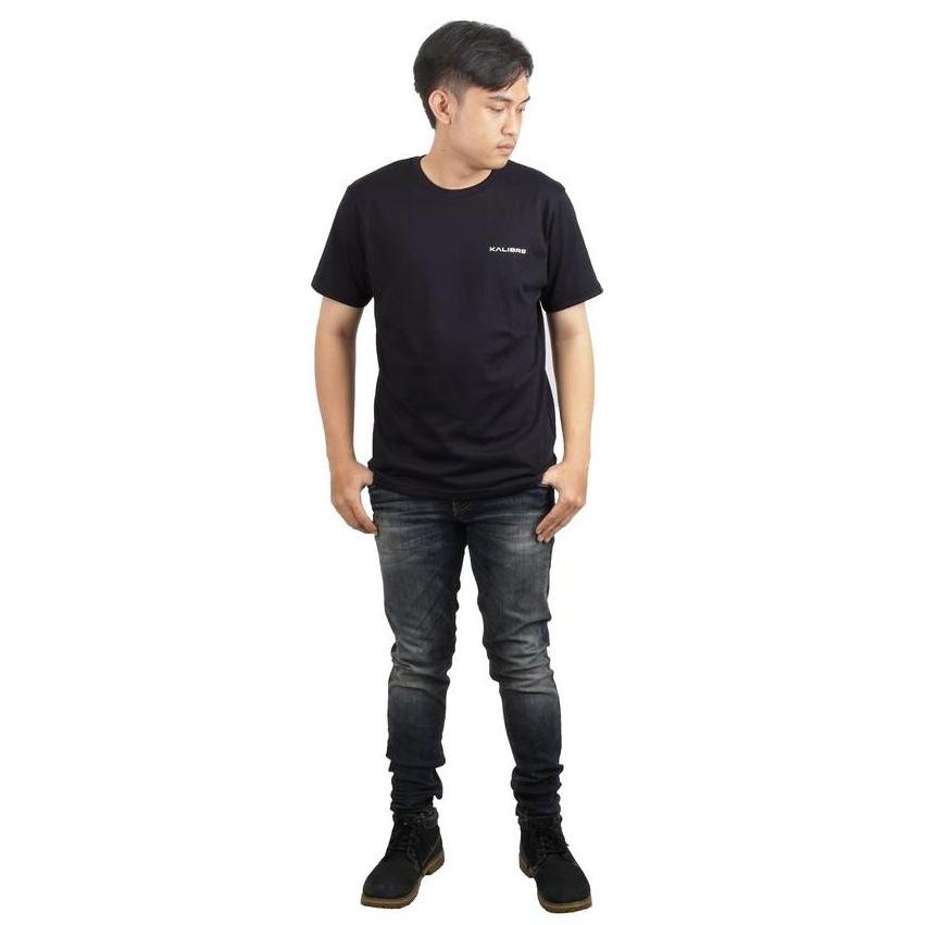 T-shirt Pria Kalibre Kaos 981098 Black Original