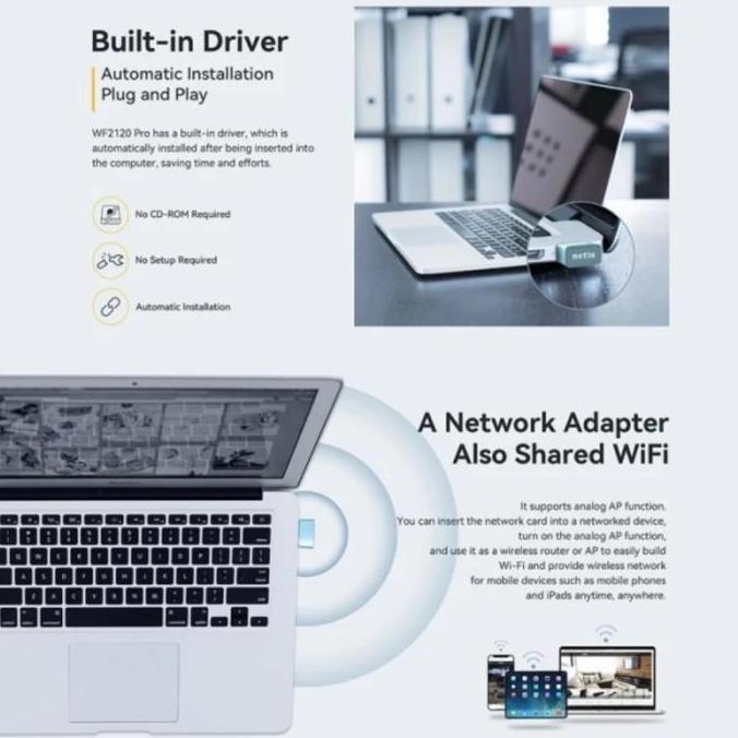 Netis WF2120 Pro USB Wifi Dongle Wifi 150 Mbps WF 2120 WF-2120
