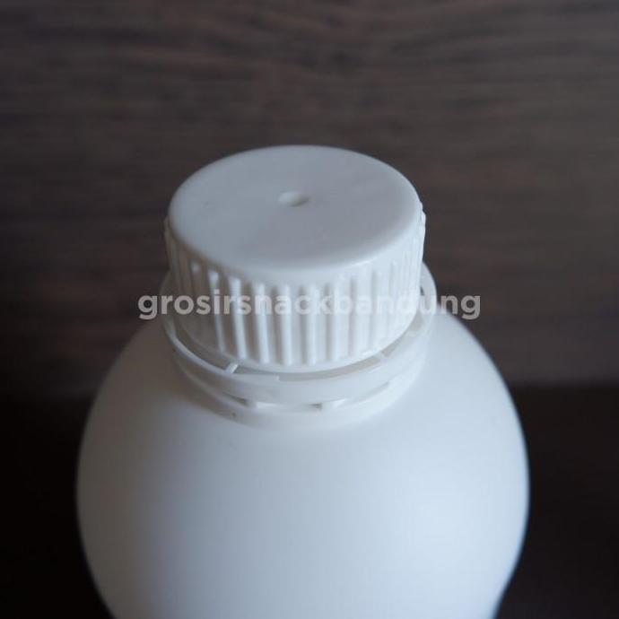 Botol Plastik HDPE + Tutup 1000ml, putih doff