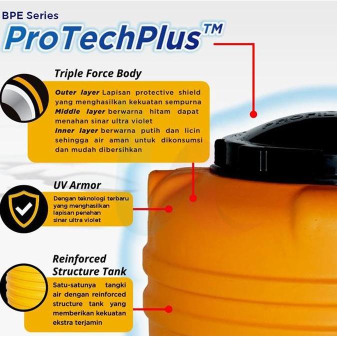 Miliki Harga Tangki Air, Tandon, Toren Air Hdpe Profil Tank Bpe 2000 Liter Original