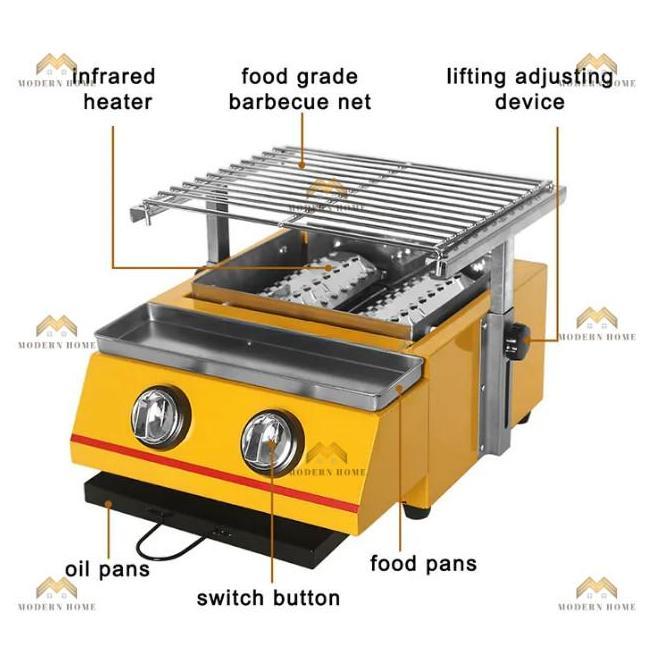 TERMURAH - Alat Pemanggang Barbeque Matsunichi 2 & 3 Tungku Griller Trio BBQ Grill Paket Regulator G