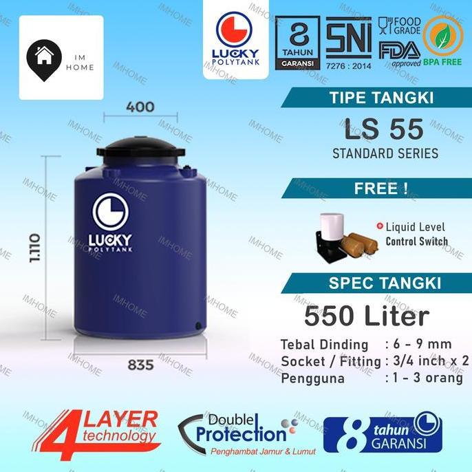 Diskon Tangki / Toren Air 500 Liter Lucky Standard Ls55