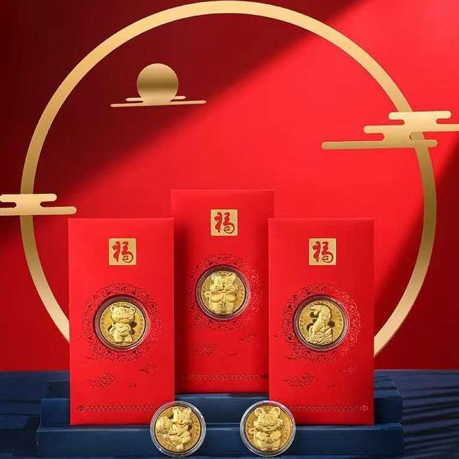 Sandto- Angpao Imlek Koin Emas 2022 Macan + Sertifikat