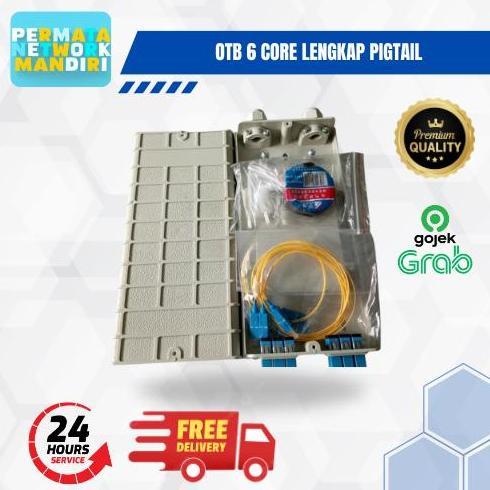 FTTH OTB 6 CORE LENGKAP Pigtail - Cocok untuk Jaringan FTTH & RT/RW Net