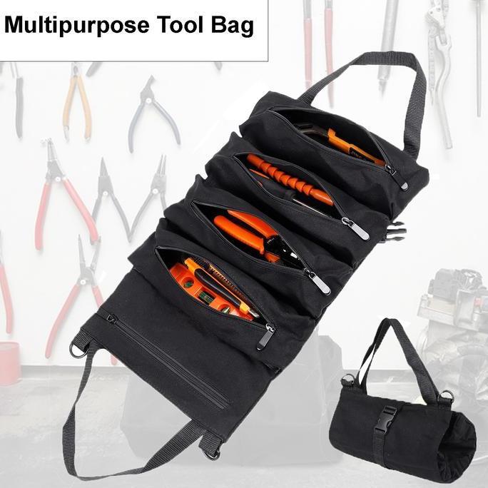 Tas Perkakas Lipat Gantung Serbaguna Roll Pouch Tool Bag