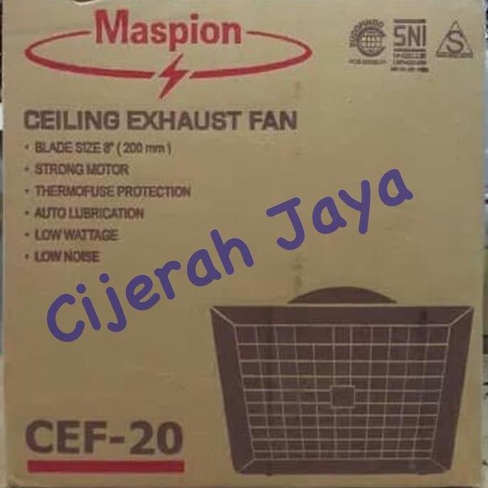EXHAUST FAN MASPION CEF 20 / KIPAS ANGIN HISAP PLAFON MASPION 8 INCH CEF-20 CEF20