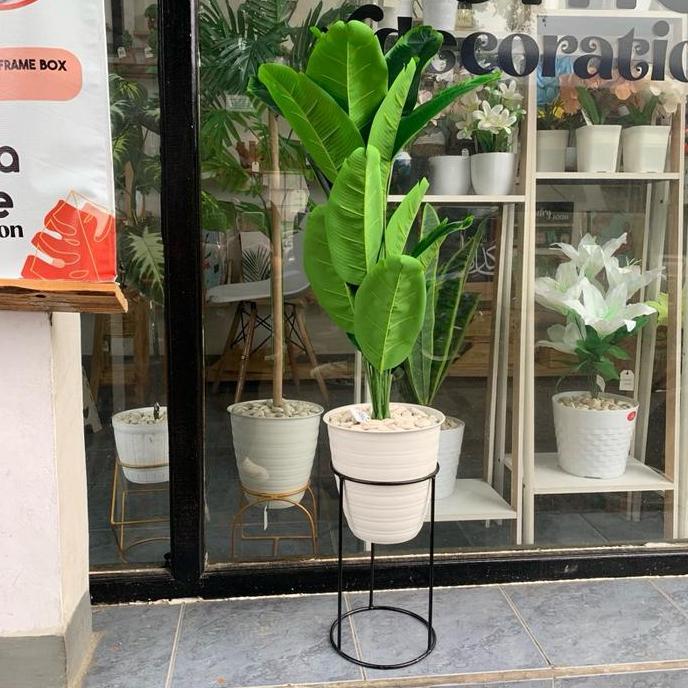 Dekorasi Tanaman Bunga  Plastik Artificial Daun Keladi Monstera Aglonema Besar