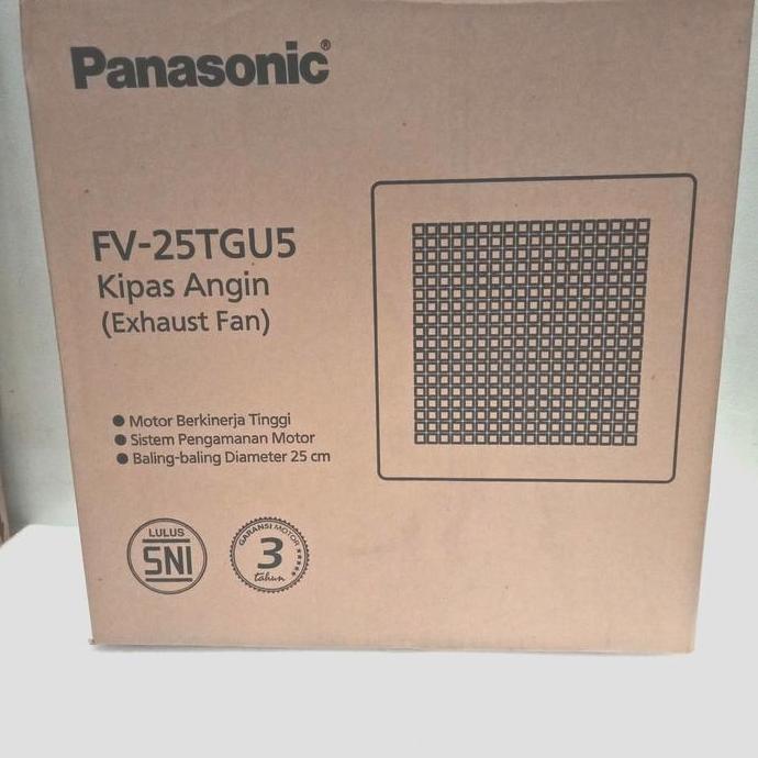 Panasonic FV-25TGU5 Exhaust Fan Plafon 25-TGU Kipas Angin 26W 970RPM 610CMH 42dB(A) Anti Retak Hemat