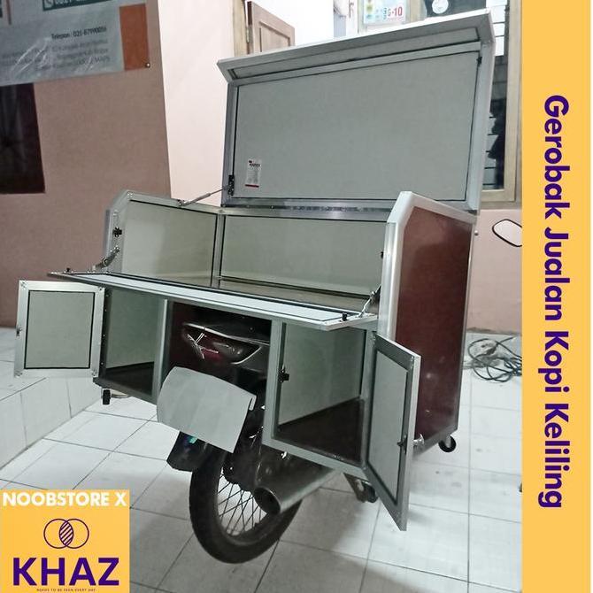 Terlaris Gerobak Motor Kopi Keliling / Gerobak Jualan Dimotor / Gerobak Rombong