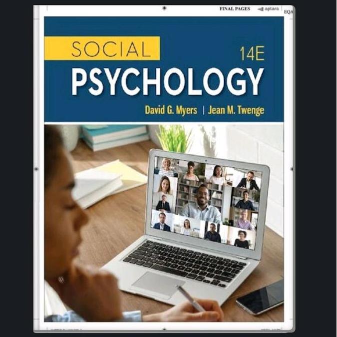 New | Social Psychology 14Th Edition By  Myers 14E