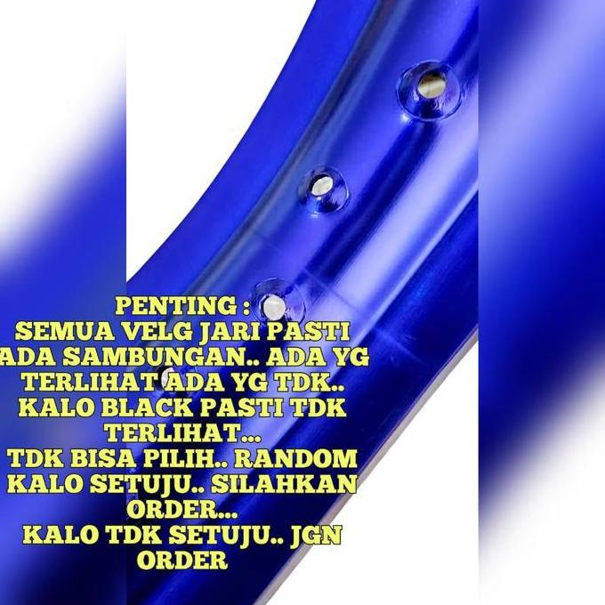 Velg Rossi Rossy Wm 120 140 160 185 215 250 Ring 17 Black Silver Blue Red Gold Purple Ungu Dof Doff 