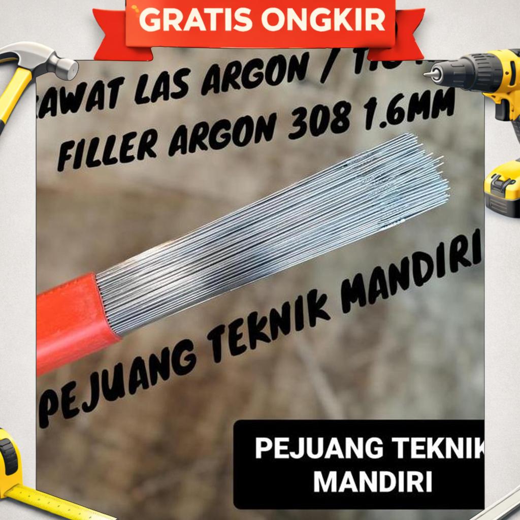 Kawat Las Tig Argon Er308 1.6Mm / Kawat Las Argon Filler Las Tig 1.6Mm