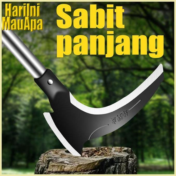40/50/60cm Sabit Pertanian Multifungsi Alat Panen Padi, Pemangkas Rumput & Berkebun Sabit Kecil sabi