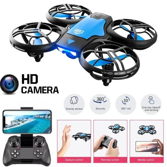4DRC V8 Mini RC Quadcopter Drone 4K 1080P Camera WiFi FPV Height Hold - Kids Toys Helicopter with Re