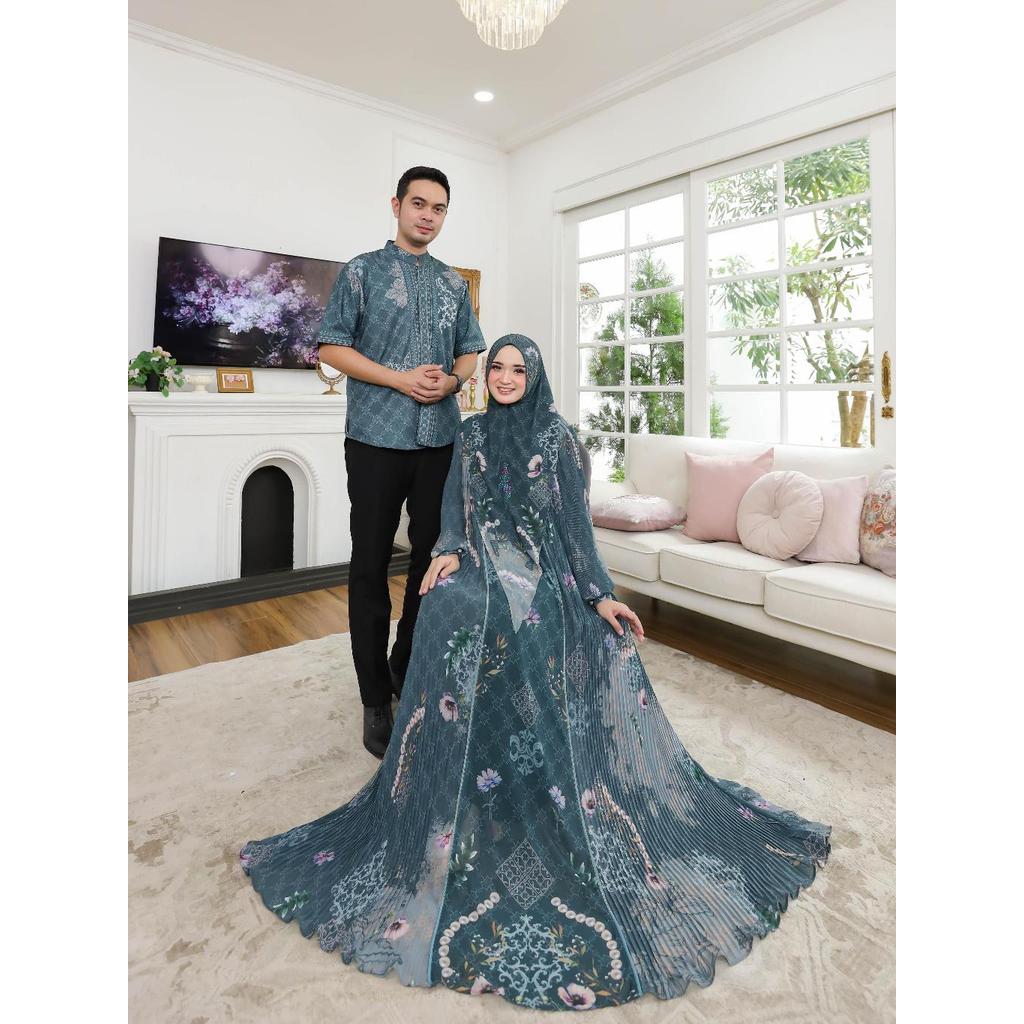 Sarimbit Couple Keluarga Hameera Rayya Series by Eldeena Syari / Bisa COD Sets Ibu Ayah Anak