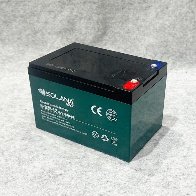 AKI BATERAI MOBIL MOTOR LISTRIK SELIS EVB 6-DZF-12 12V 12AH DEEP CYCLE